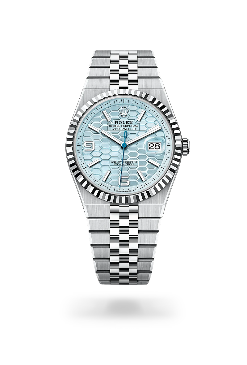 Rolex Land-Dweller in Platinum, M127336-0001 - Clarkson Jewelers