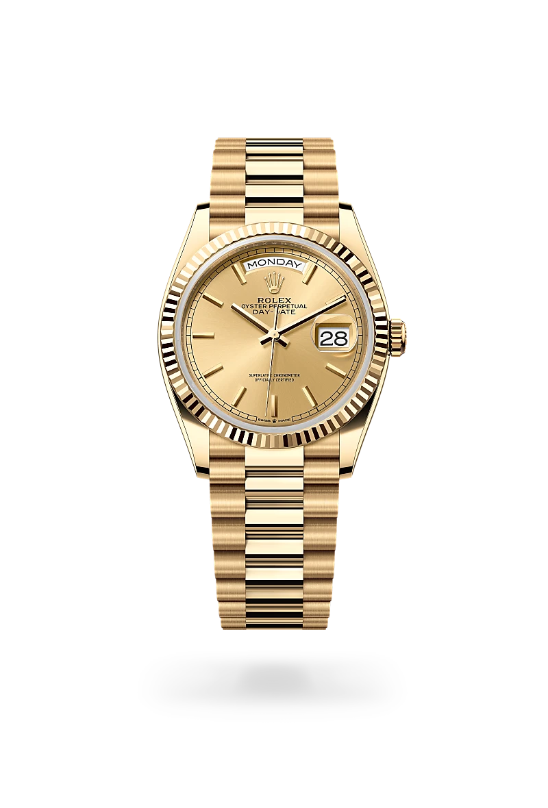 Rolex Day-Date in 18 kt yellow gold, M128238-0045 - Clarkson Jewelers