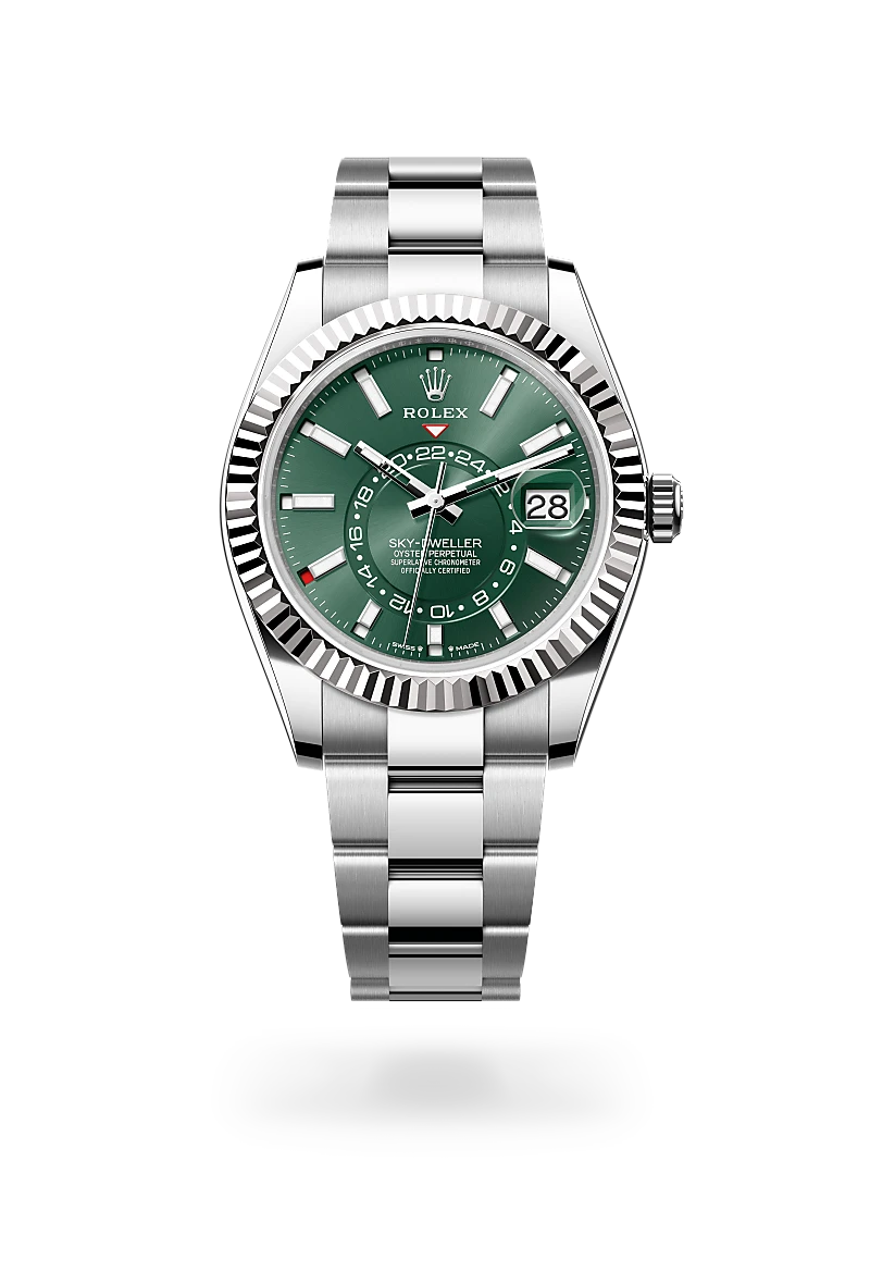 Rolex Sky-Dweller in White Rolesor - combination of Oystersteel and white gold, M336934-0001 - Clarkson Jewelers