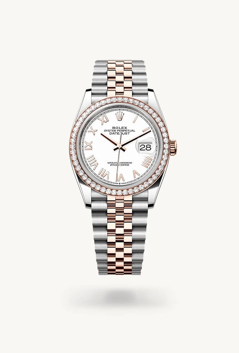 rolex Datejust in Everose Rolesor - combination of Oystersteel and Everose gold, M126281RBR-0033 - Clarkson Jewelers