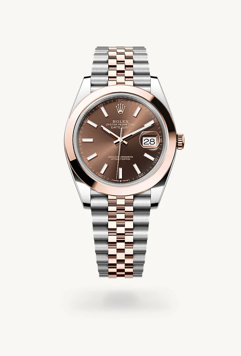 rolex Datejust in Everose Rolesor - combination of Oystersteel and Everose gold, M126301-0002 - Clarkson Jewelers