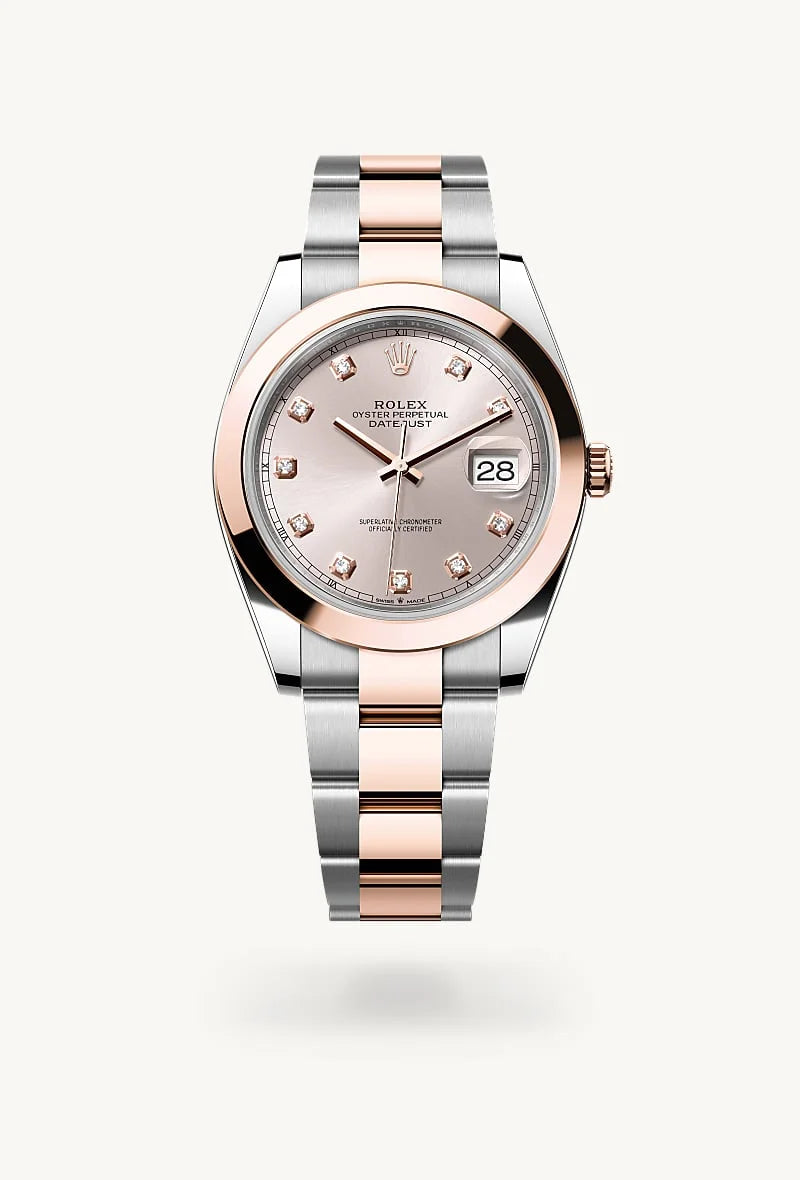 rolex Datejust in Everose Rolesor - combination of Oystersteel and Everose gold, M126301-0007 - Clarkson Jewelers