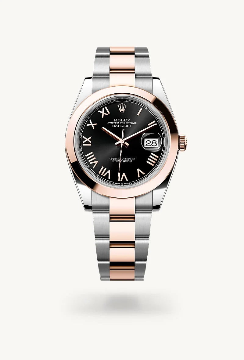 rolex Datejust in Everose Rolesor - combination of Oystersteel and Everose gold, M126301-0023 - Clarkson Jewelers