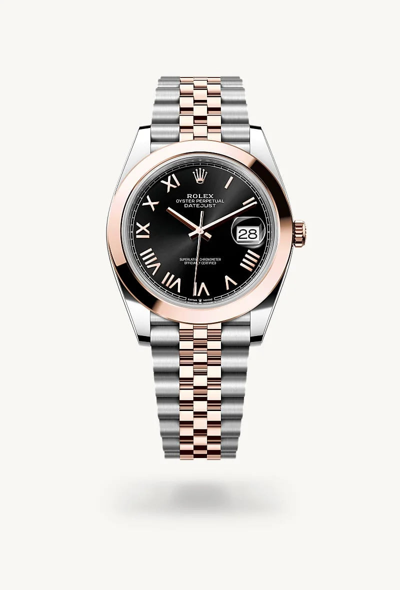 rolex Datejust in Everose Rolesor - combination of Oystersteel and Everose gold, M126301-0024 - Clarkson Jewelers