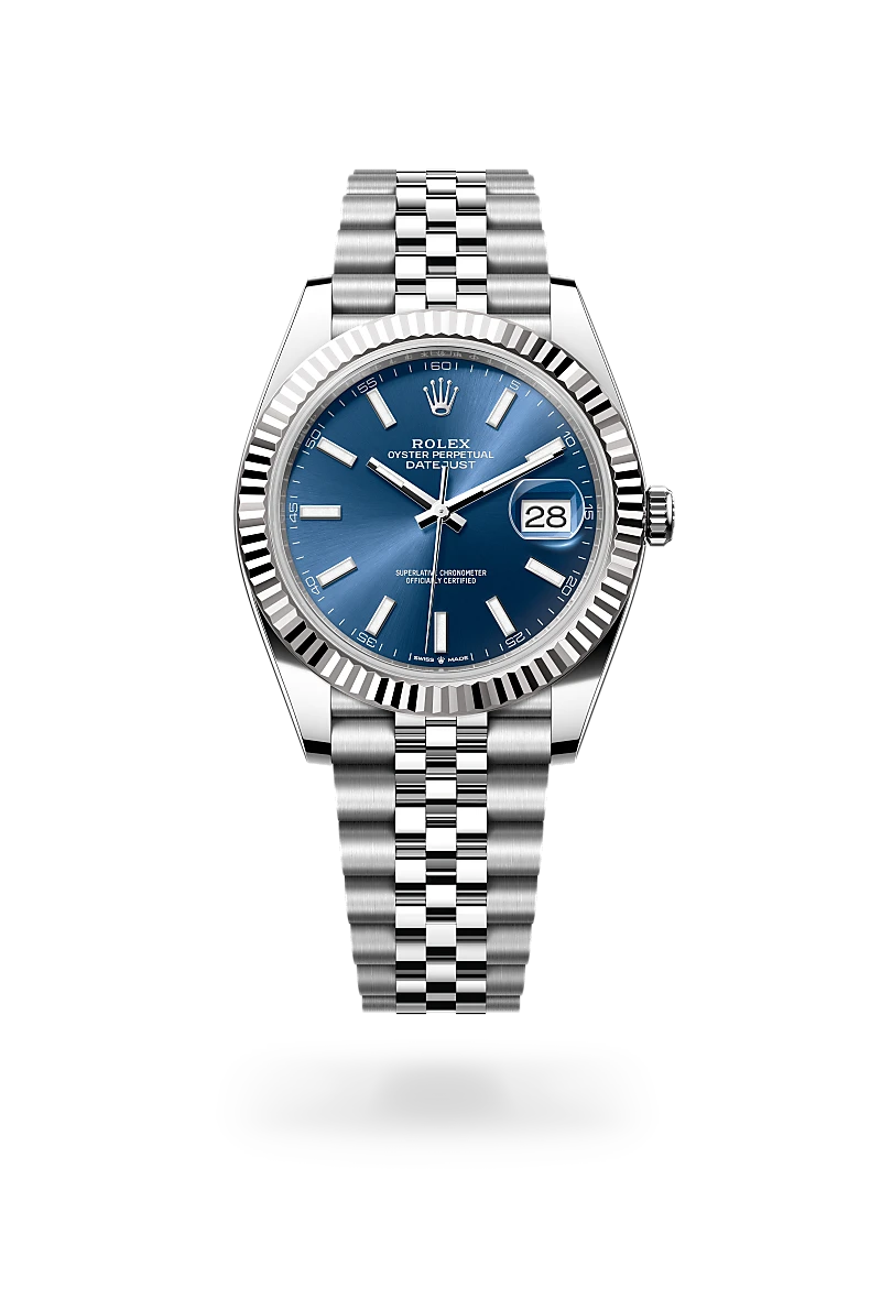 rolex Datejust in White Rolesor - combination of Oystersteel and white gold, M126334-0002 - Clarkson Jewelers