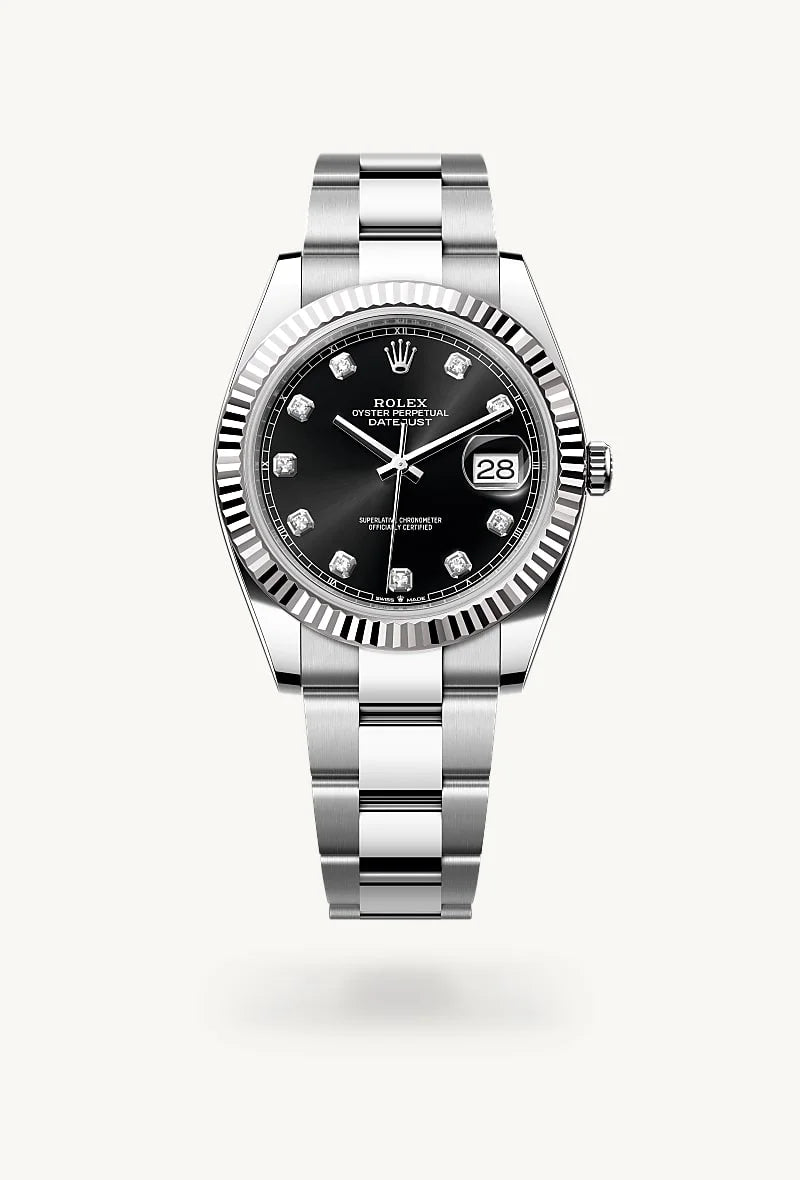 rolex Datejust in White Rolesor - combination of Oystersteel and white gold, M126334-0011 - Clarkson Jewelers