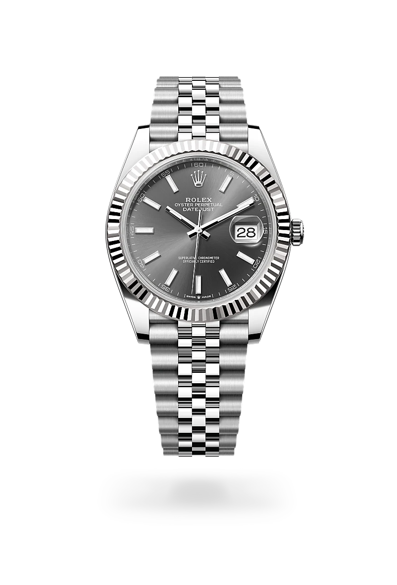 rolex Datejust in White Rolesor - combination of Oystersteel and white gold, M126334-0014 - Clarkson Jewelers