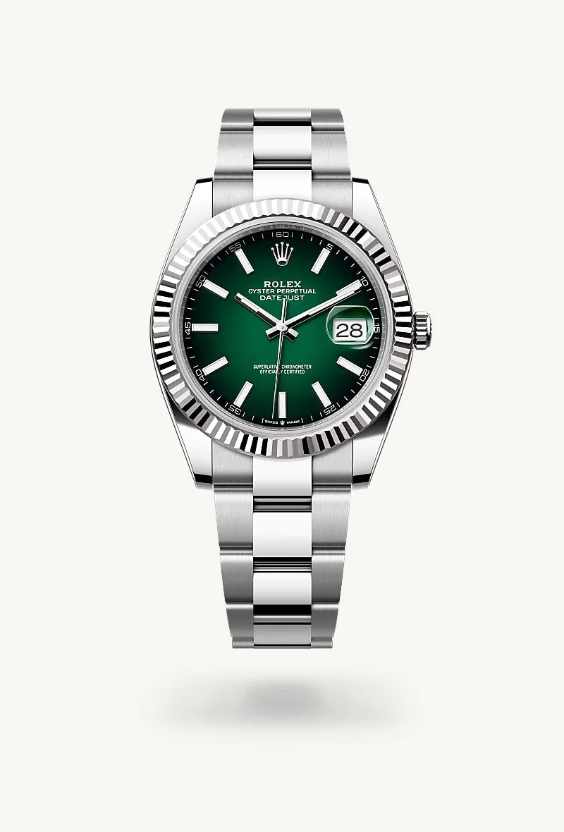 rolex Datejust in White Rolesor - combination of Oystersteel and white gold, M126334-0033 - Clarkson Jewelers