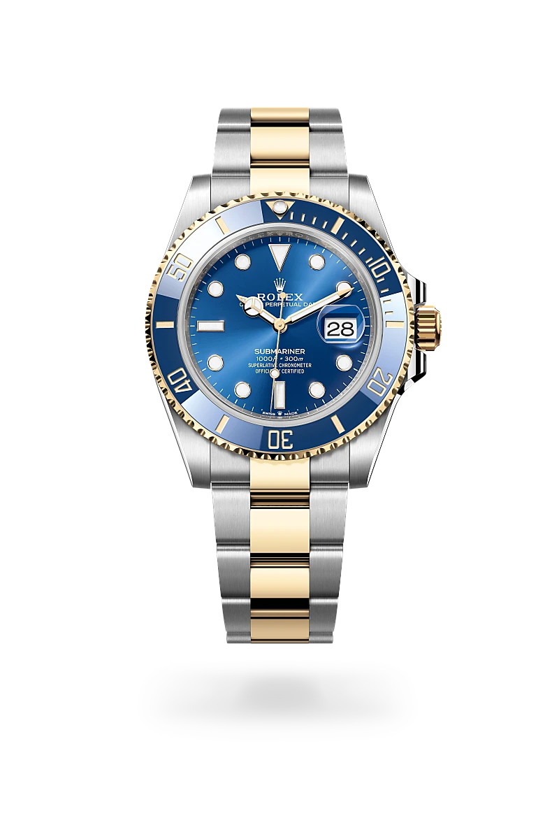 rolex Submariner in Yellow Rolesor - combination of Oystersteel and yellow gold, M126613LB-0002 - Clarkson Jewelers