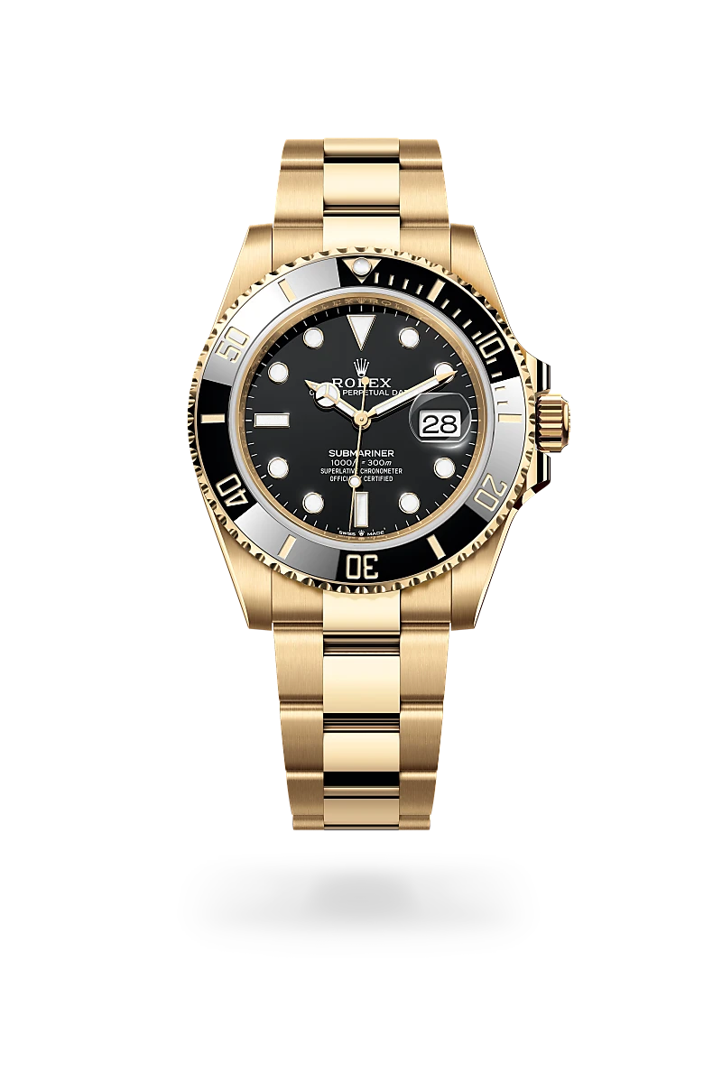rolex Submariner in 18 kt yellow gold, M126618LN-0002 - Clarkson Jewelers
