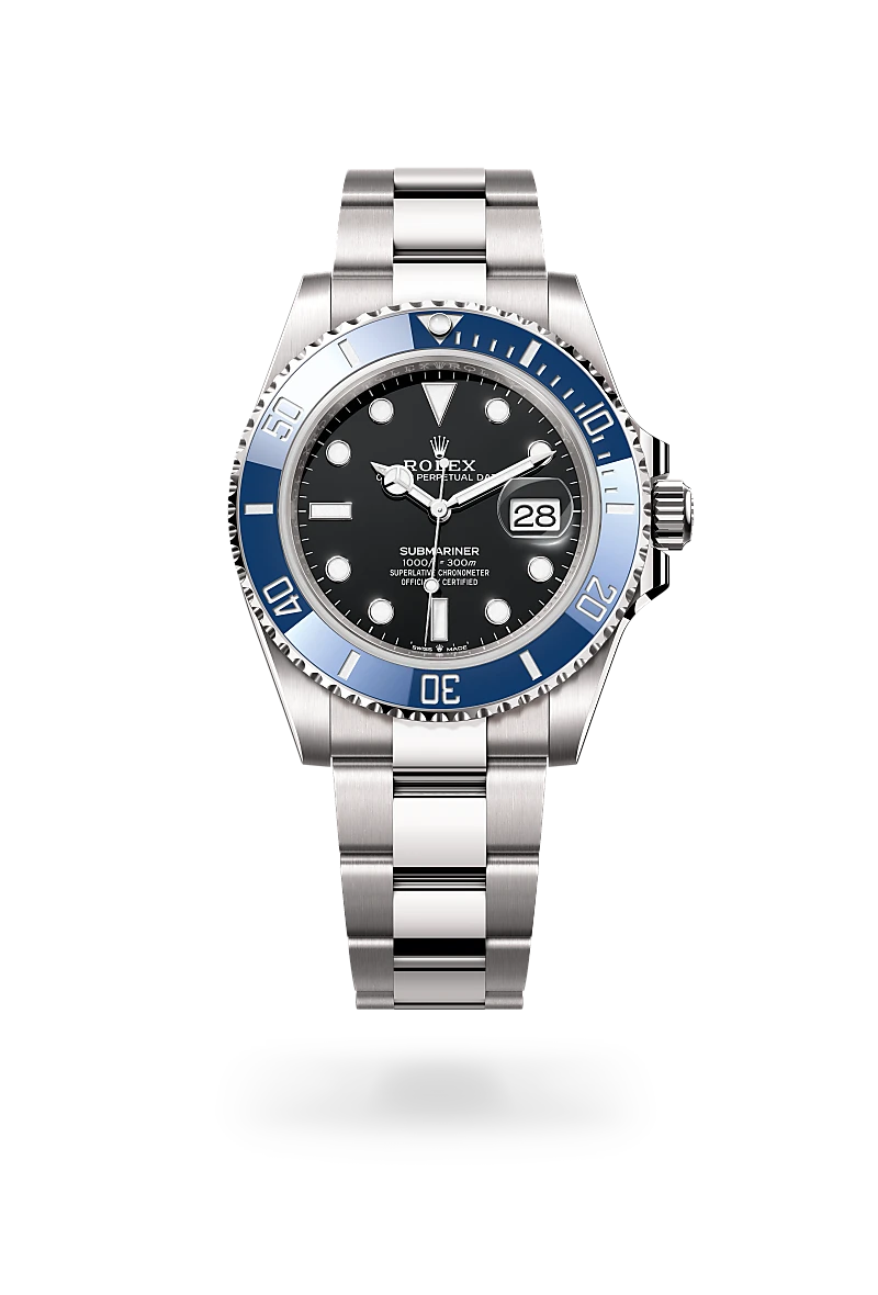 rolex Submariner in 18 kt white gold, M126619LB-0003 - Clarkson Jewelers