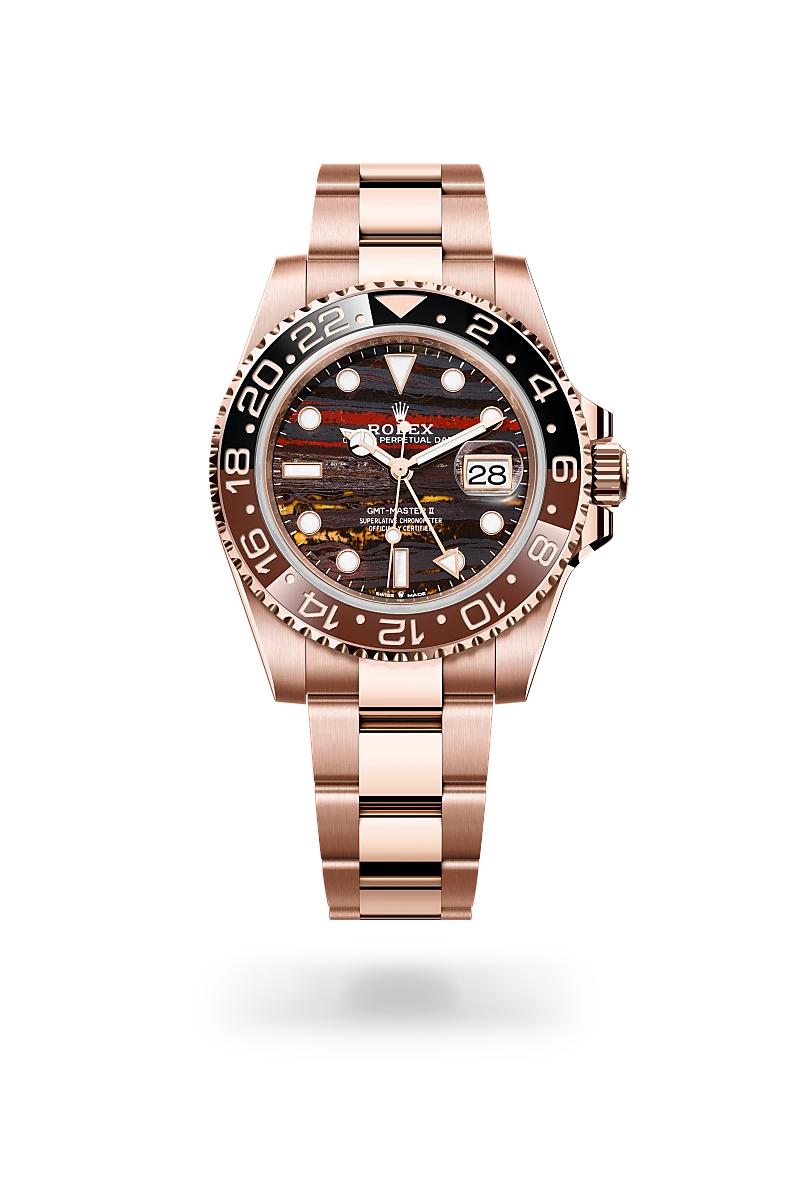rolex GMT-Master II in 18 kt Everose gold, M126715CHNR-0002 - Clarkson Jewelers