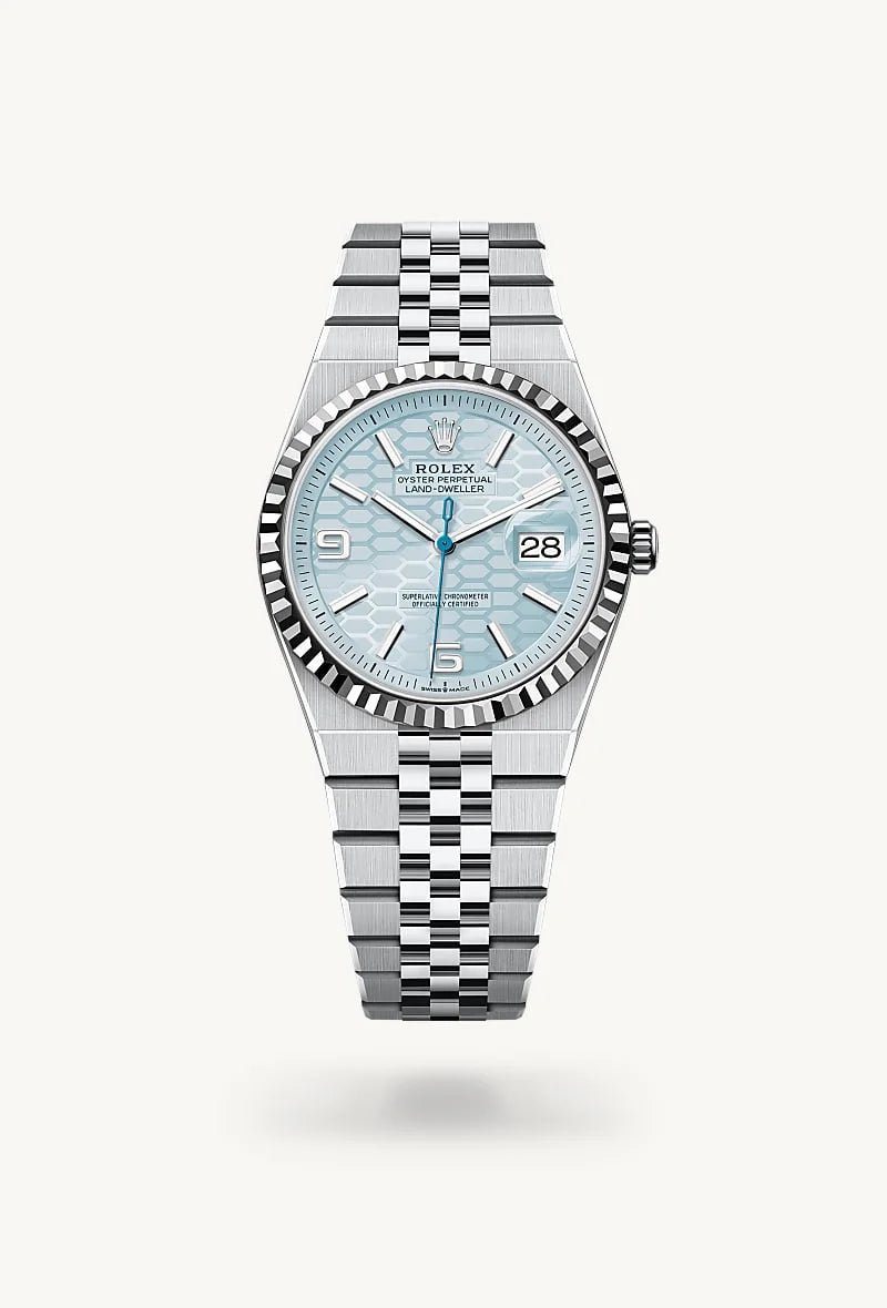 rolex Land-Dweller in Platinum, M127236-0001 - Clarkson Jewelers