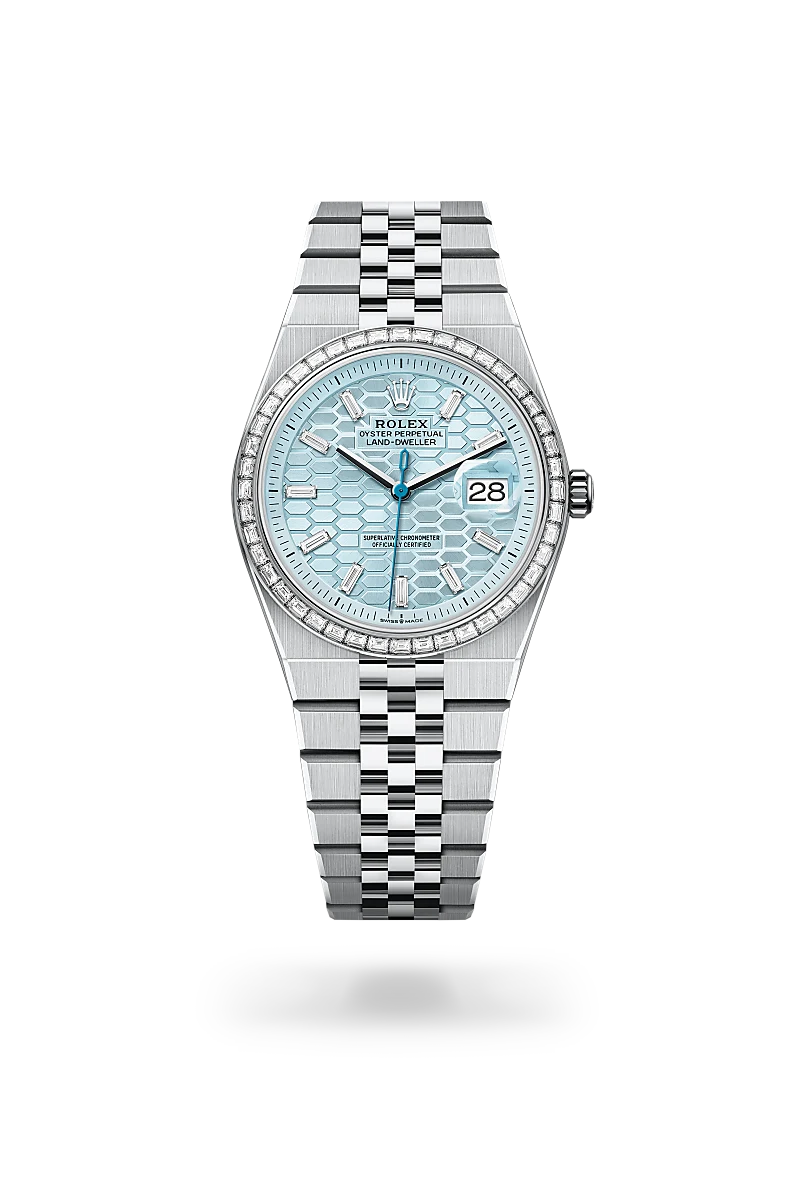 rolex Land-Dweller in Platinum, M127286TBR-0001 - Clarkson Jewelers