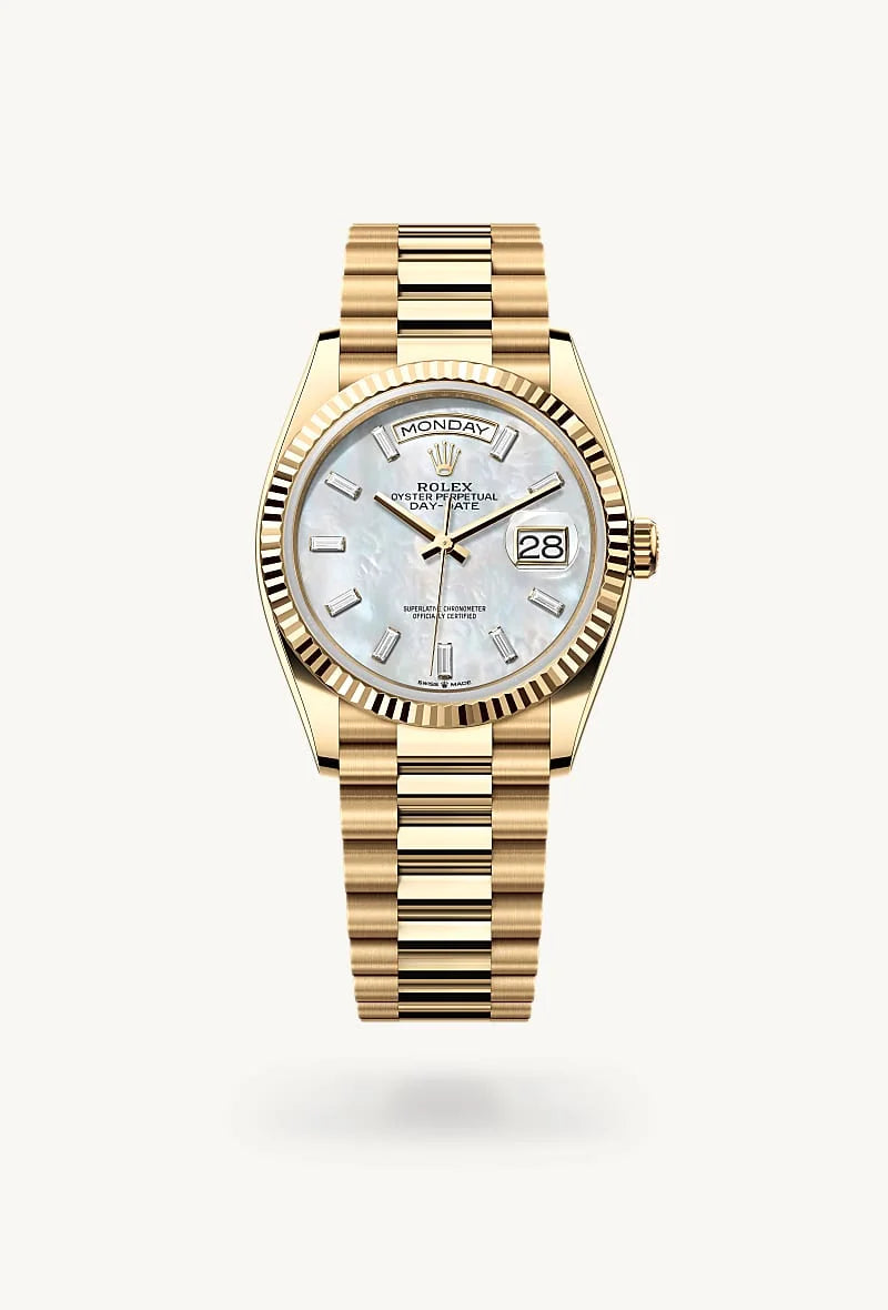rolex Day-Date in 18 kt yellow gold, M128238-0123 - Clarkson Jewelers