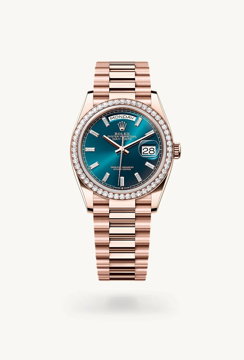 rolex Day-Date in 18 kt Everose gold, M128345RBR-0083 - Clarkson Jewelers