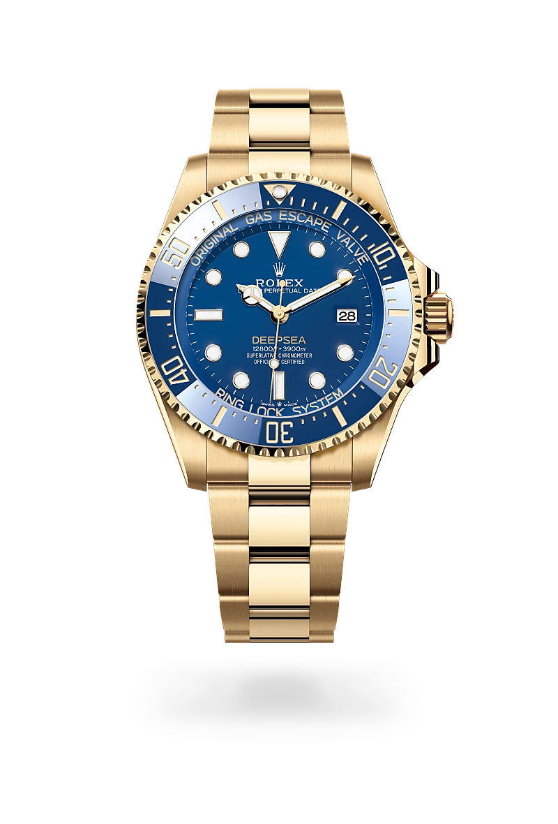 rolex Deepsea in 18 kt yellow gold, M136668LB-0001 - Clarkson Jewelers