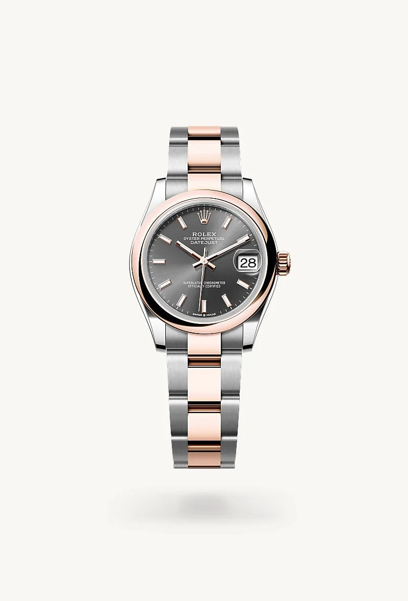 rolex Datejust in Everose Rolesor - combination of Oystersteel and Everose gold, M278241-0017 - Clarkson Jewelers