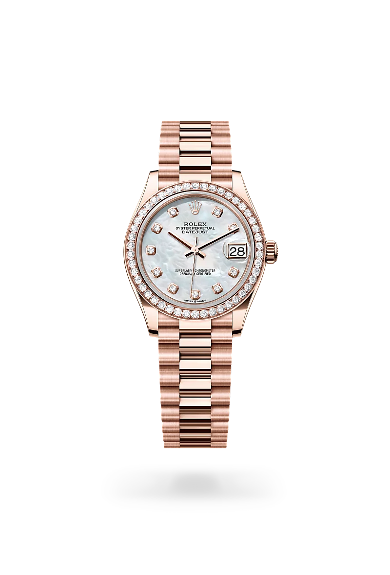 Rolex Datejust in 18 kt Everose gold, M278285RBR-0005 - Clarkson Jewelers