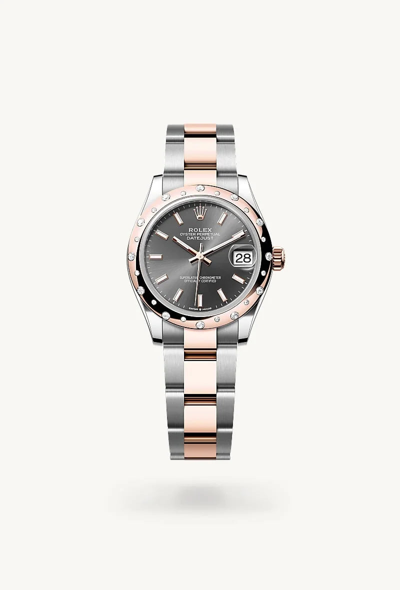 rolex Datejust in Everose Rolesor - combination of Oystersteel and Everose gold, M278341RBR-0017 - Clarkson Jewelers