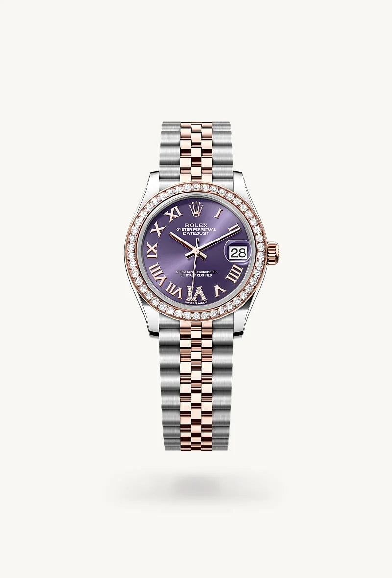 rolex Datejust in Everose Rolesor - combination of Oystersteel and Everose gold, M278381RBR-0020 - Clarkson Jewelers