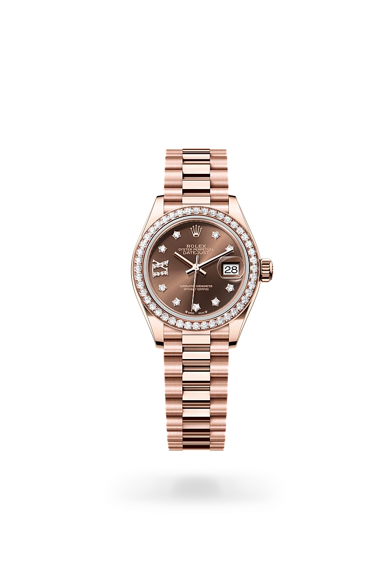 rolex Lady-Datejust in 18 kt Everose gold, M279135RBR-0001 - Clarkson Jewelers