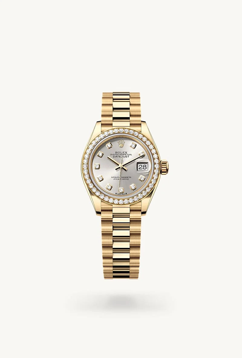 rolex Lady-Datejust in 18 kt yellow gold, M279138RBR-0019 - Clarkson Jewelers