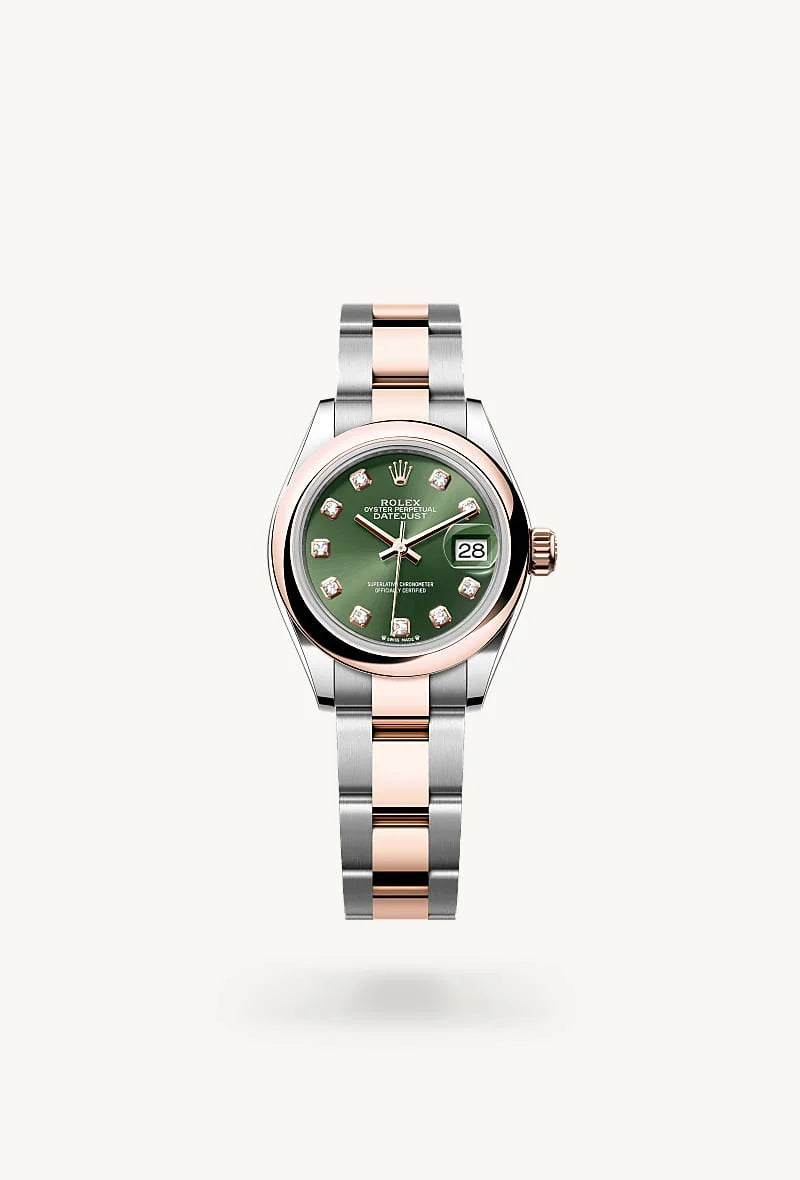 rolex Lady-Datejust in Everose Rolesor - combination of Oystersteel and Everose gold, M279161-0008 - Clarkson Jewelers