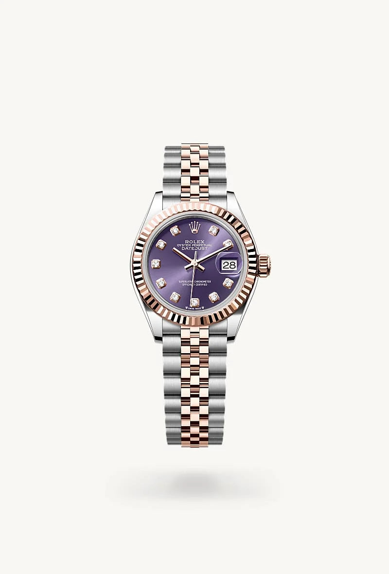 rolex Lady-Datejust in Everose Rolesor - combination of Oystersteel and Everose gold, M279171-0015 - Clarkson Jewelers