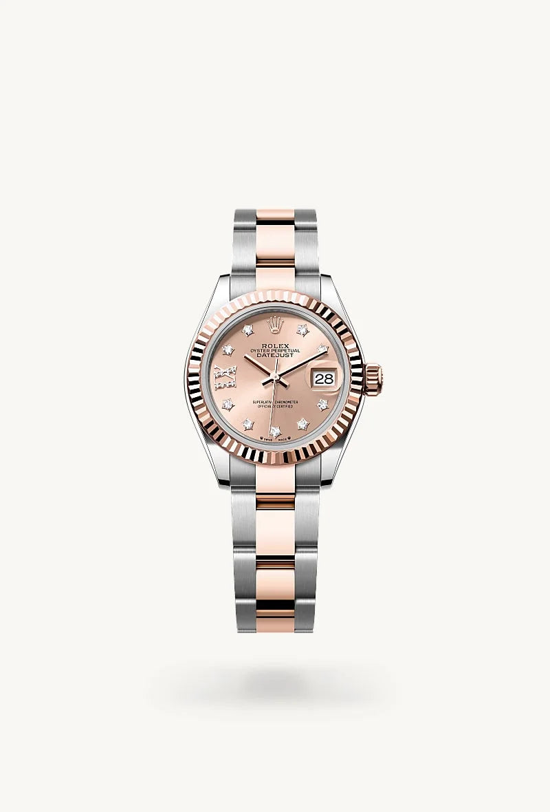 Rolex Lady-Datejust in Everose Rolesor - combination of Oystersteel and Everose gold, M279171-0028 - Clarkson Jewelers