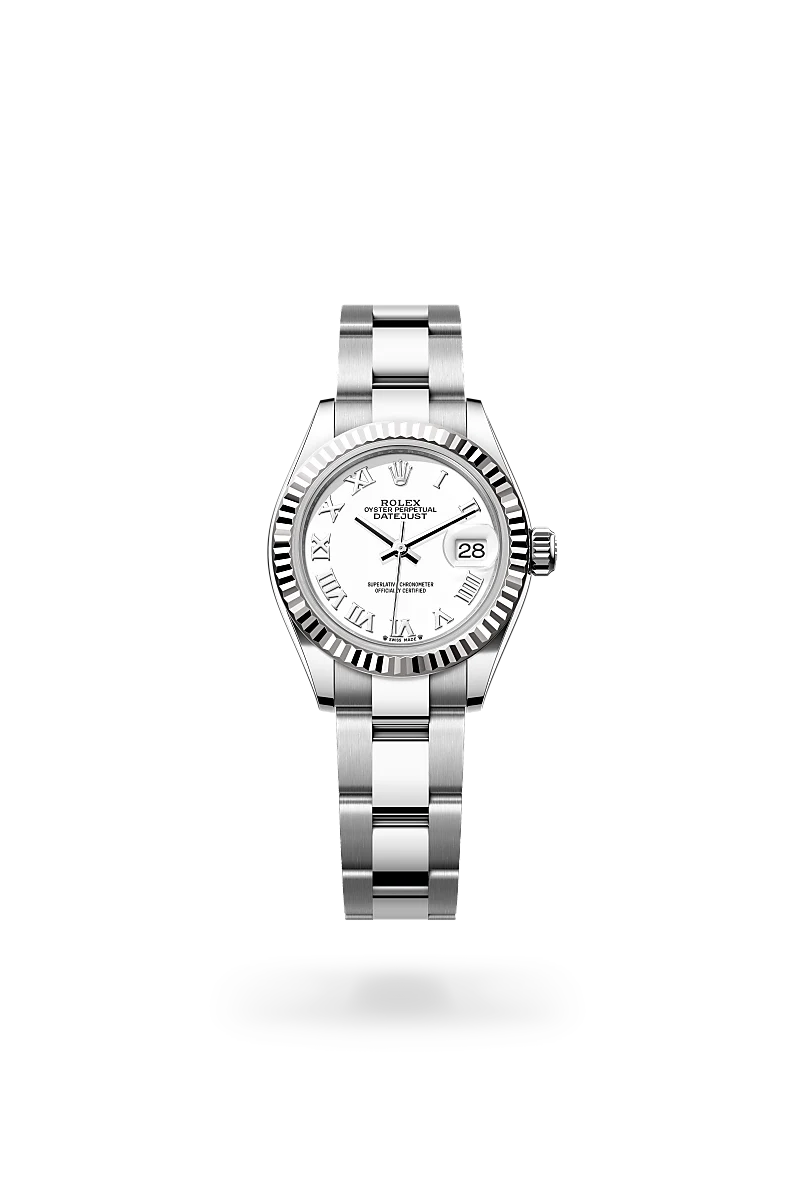 Rolex Lady-Datejust in White Rolesor - combination of Oystersteel and white gold, M279174-0020 - Clarkson Jewelers