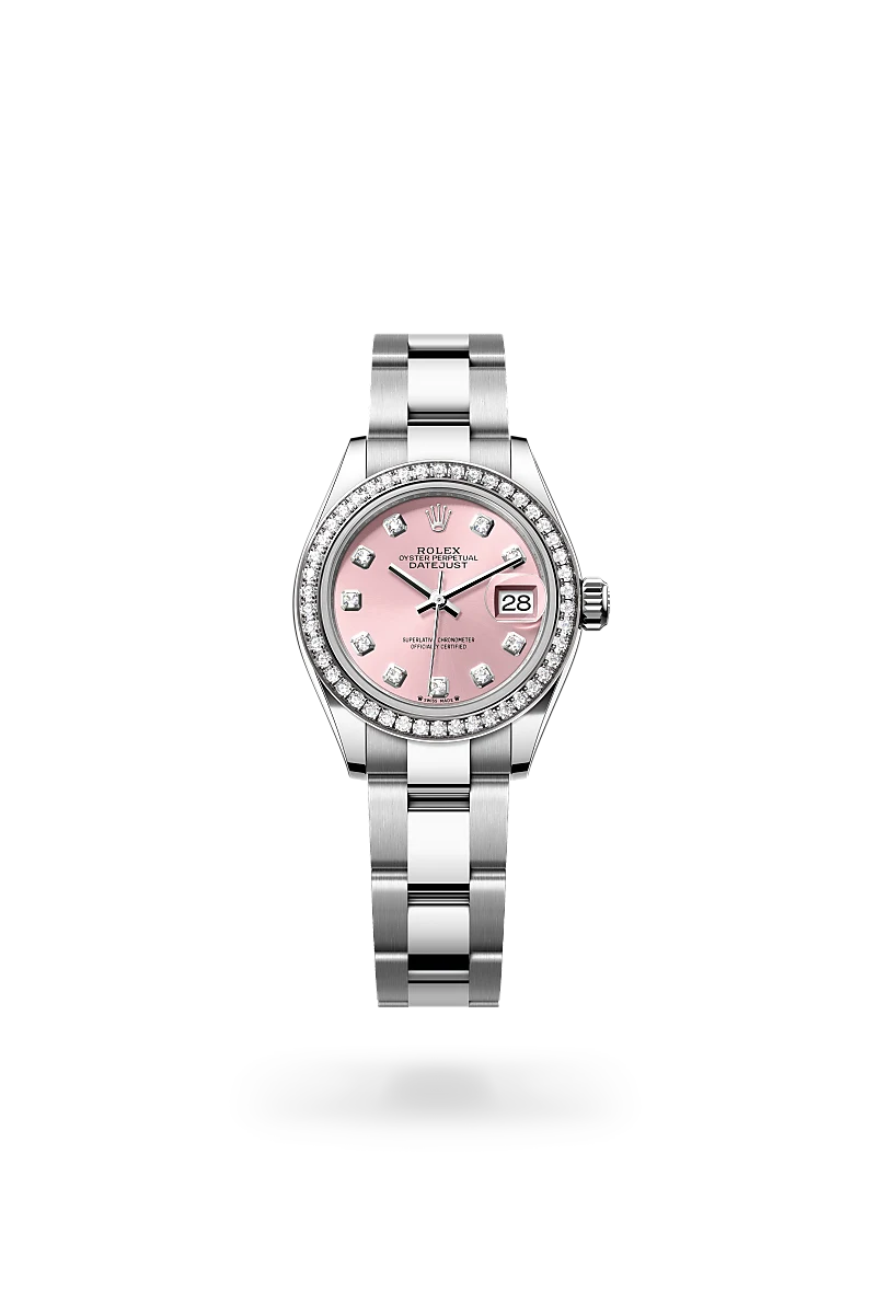 Rolex Lady-Datejust in White Rolesor - combination of Oystersteel and white gold, M279384RBR-0004 - Clarkson Jewelers