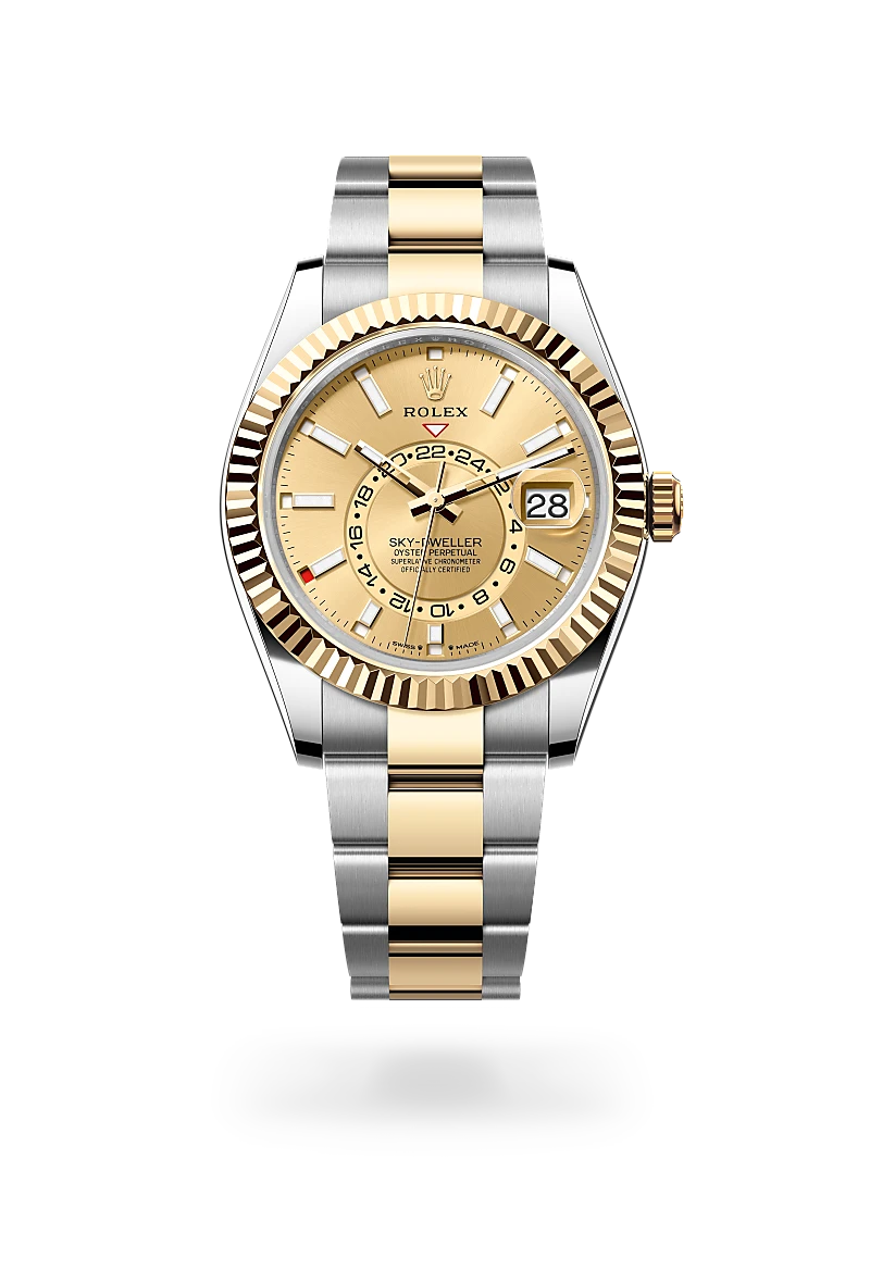 rolex Sky-Dweller in Yellow Rolesor - combination of Oystersteel and yellow gold, M336933-0001 - Clarkson Jewelers