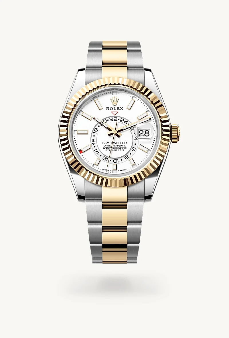 rolex Sky-Dweller in Yellow Rolesor - combination of Oystersteel and yellow gold, M336933-0005 - Clarkson Jewelers