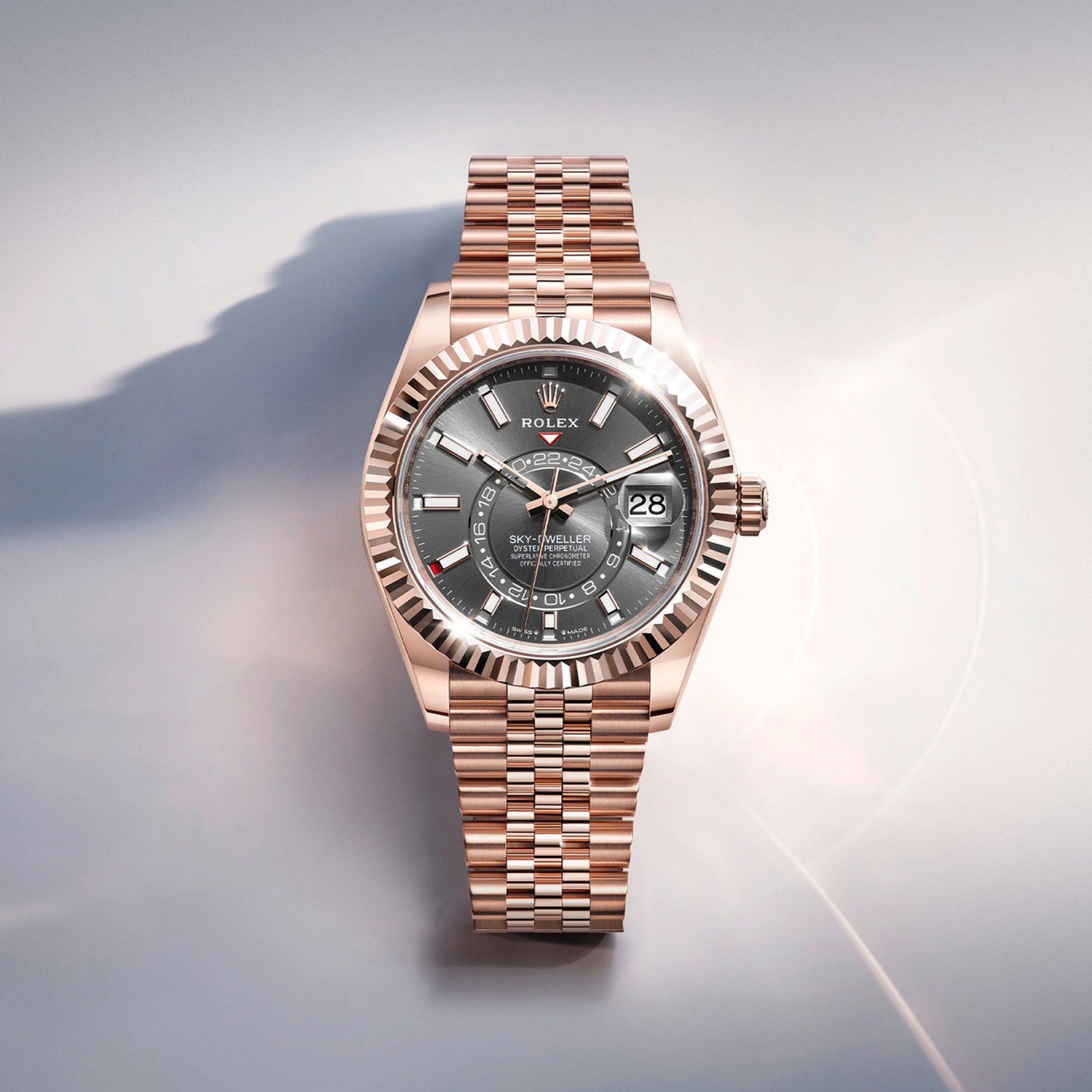 Rolex Sky-Dweller in 18 kt Everose gold, M336935-0008 - Clarkson Jewelers