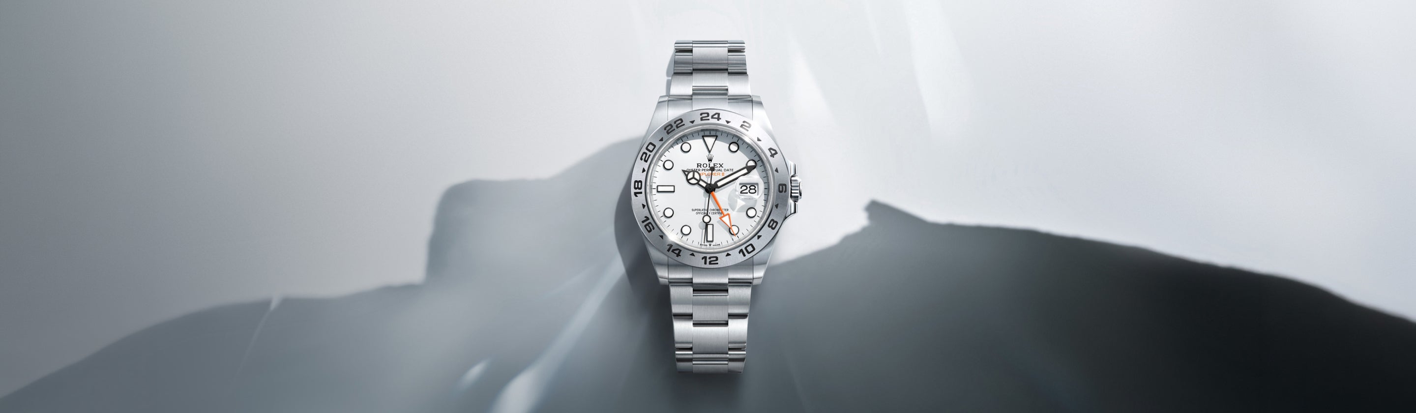 Rolex Explorer II in Oystersteel, M226570-0001 - Clarkson Jewelers